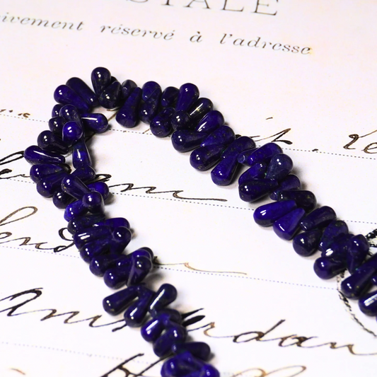 Lapis Lazuli Droplets Elegant long Necklace